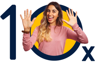woman showing all 10 fingers
